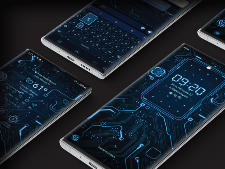 X9 Studio Samsung Theme X9 Circuit Blue X9 Studio