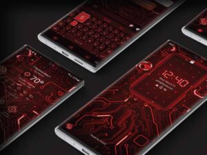 Samsung Theme: X9 Circuit – Red