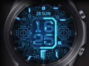 X9 Blue Circuit – Galaxy Watch Face