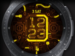 X9 Yellow Circuit – Galaxy Watch Face