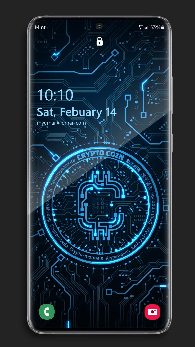 Samsung Video Wallpaper: X9 Crypto Coin 1 – Blue - X9 Studio