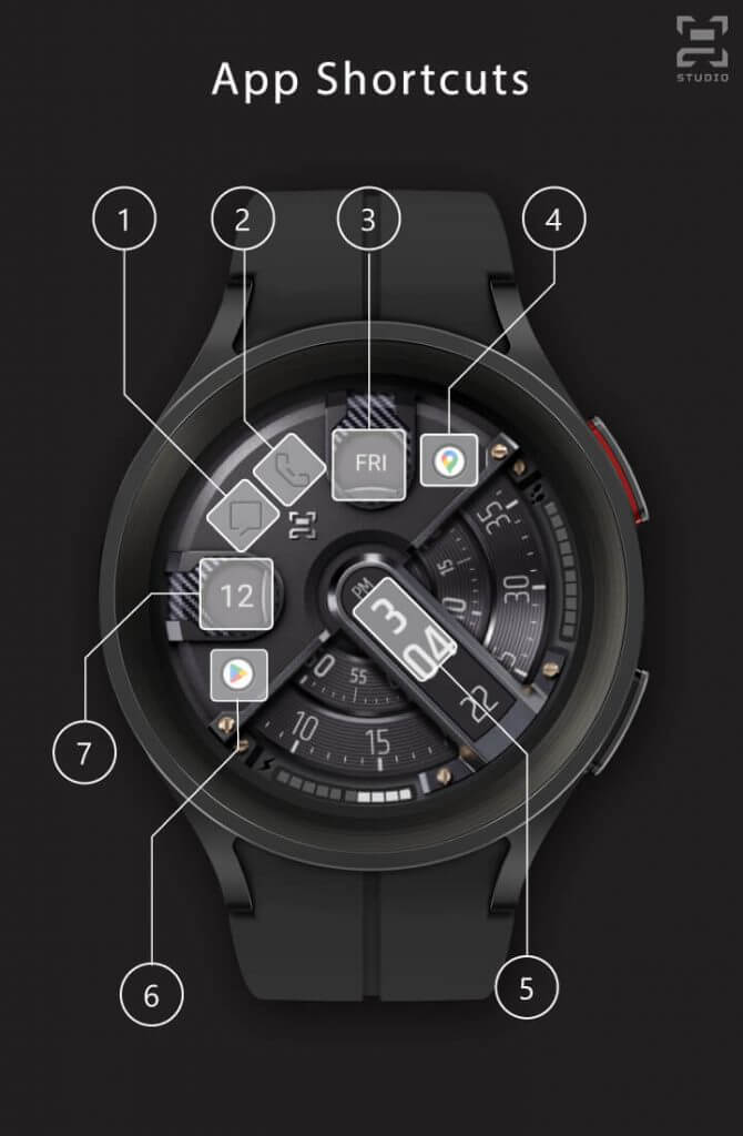 X9 60Nd Wear OS Watch Face X9 Studio