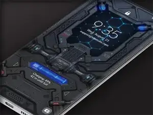 Samsung Galaxy Video Wallpaper: X9 Mecha HUD 6 – Blue